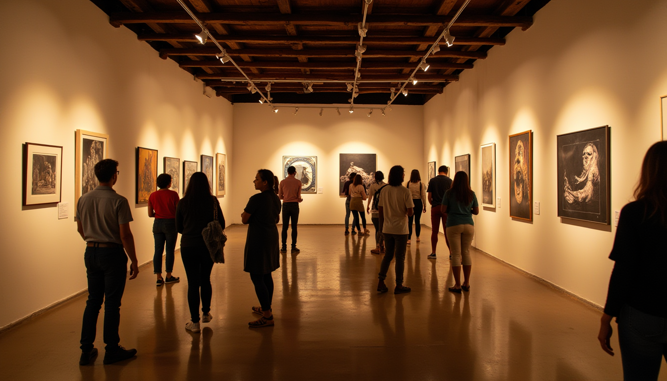 Illustration dune galerie dart contemporain à Antananarivo