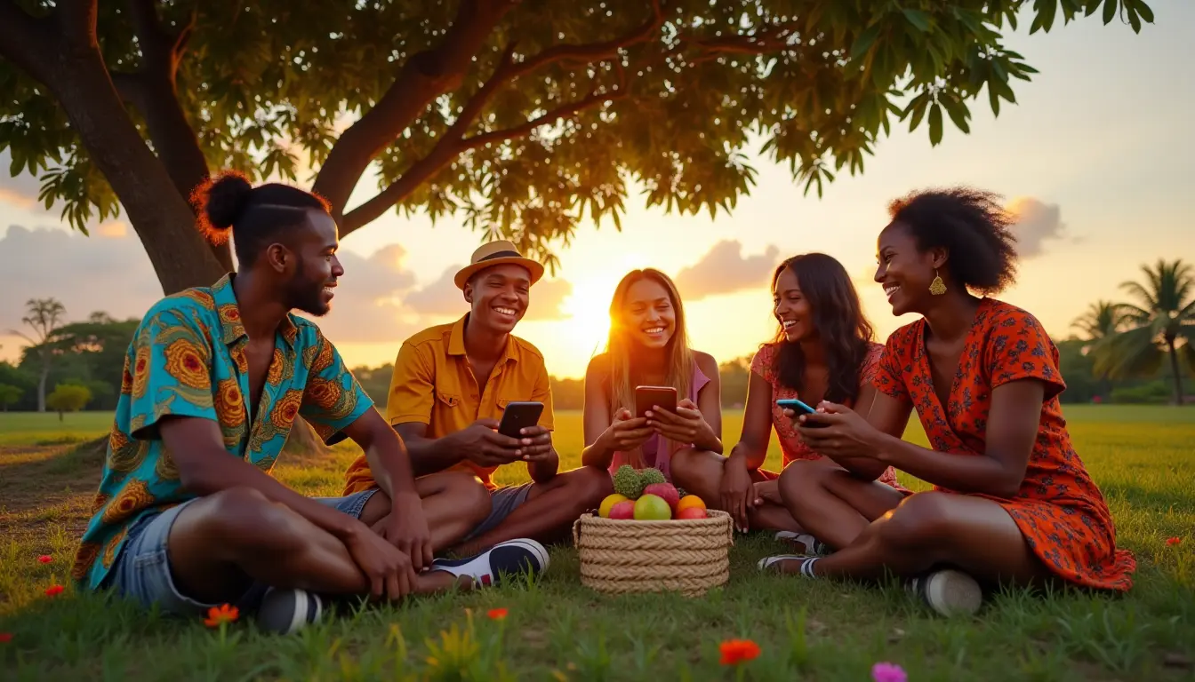 Jeunes Malgaches connectés aux réseaux sociaux